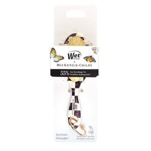 Wet Brush x MacKenzie-Childs Butterfly Hill Check Keychain Detangler Hair Brush